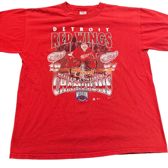 Miro Classics Other - Vintage Detroit Red Wings Shirt 1997 Western Conference Champions X Mike Vernon